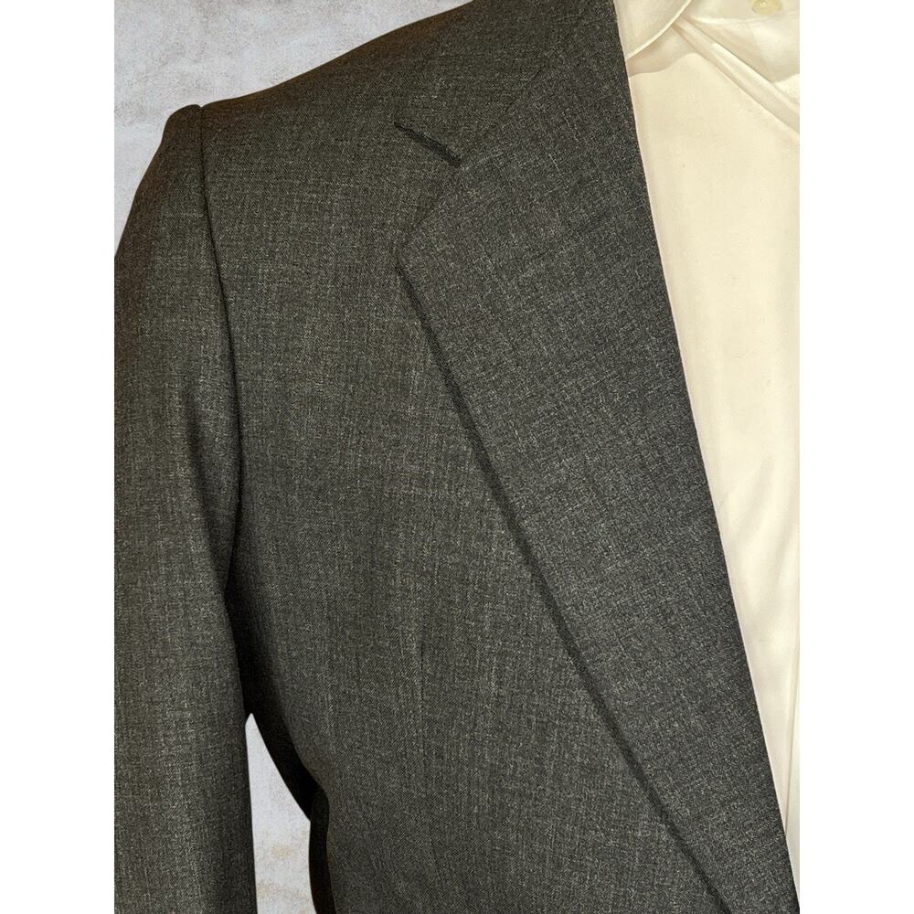 Vintage Gino Cappeli 44L 36x32 Two-Tone Charcoal Gray 2-Piece Suit - Picture 8 of 16